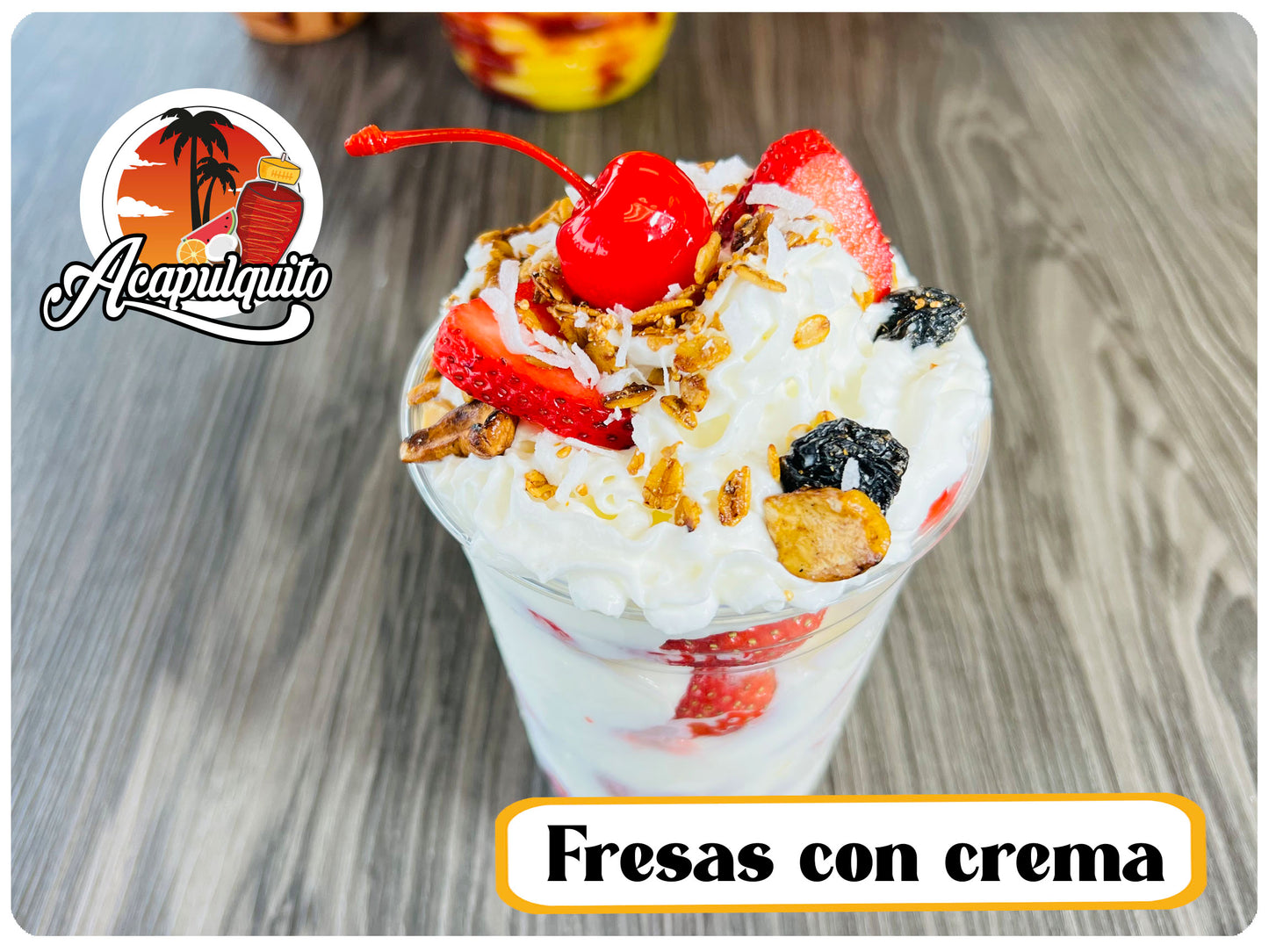 Fresas con creama